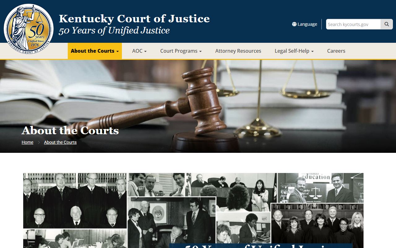 Montgomery County court records Kentucky Court of Justice court structure