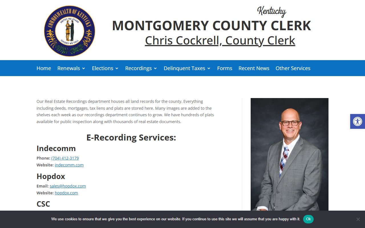 Montgomery County probate records County Clerk recordings page