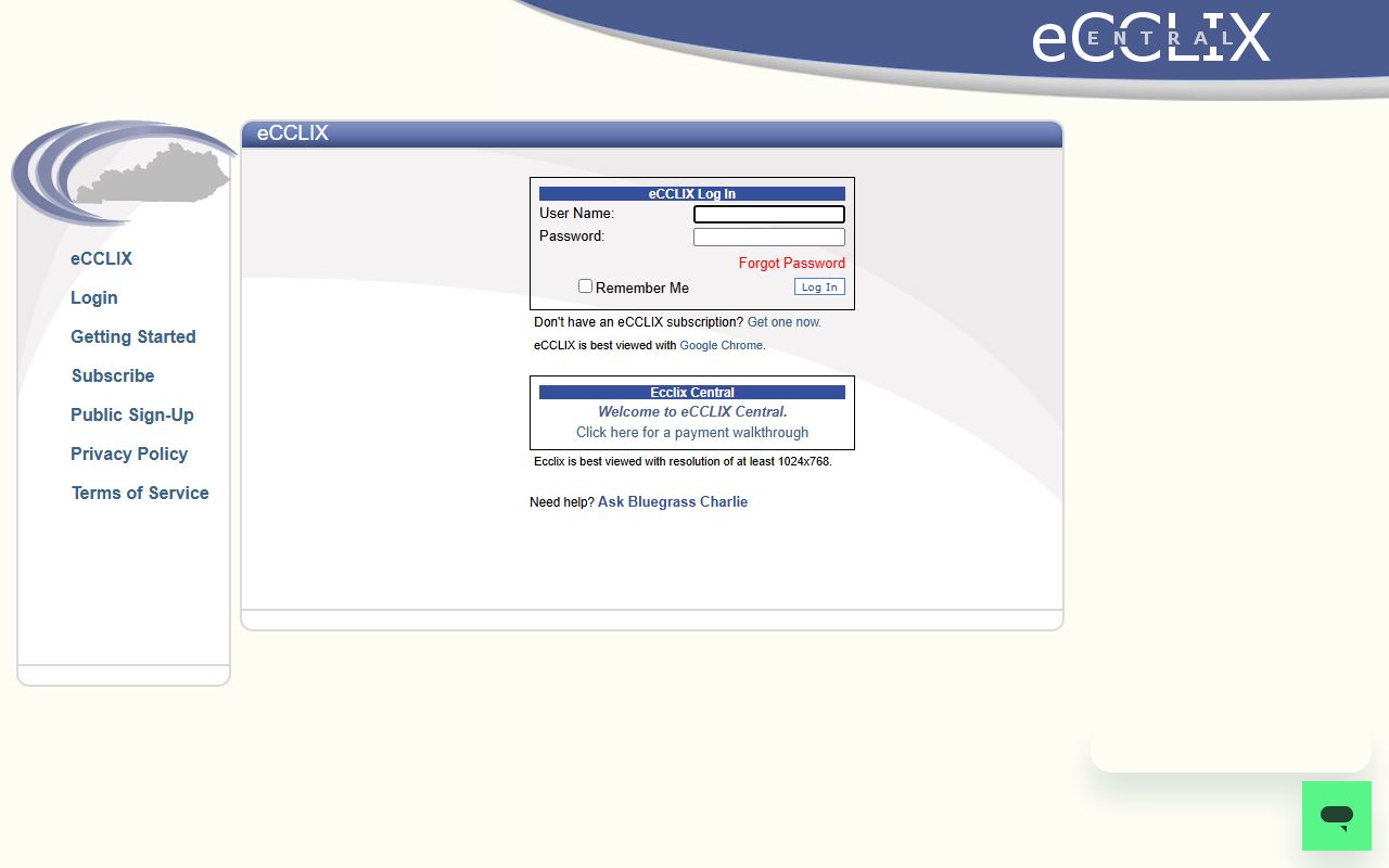 Montgomery County probate records eCCLIX login page